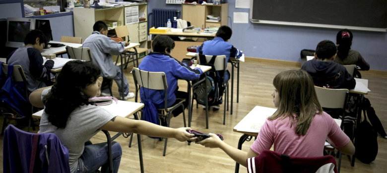 Aula del Colegio Pblico Palacio Valds de Madrid. (Efe)