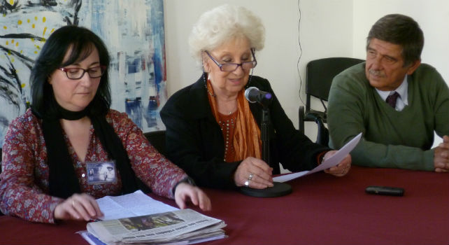 Estela de Carlotto, Taty Almeida y Carlos Slepoy. -AD